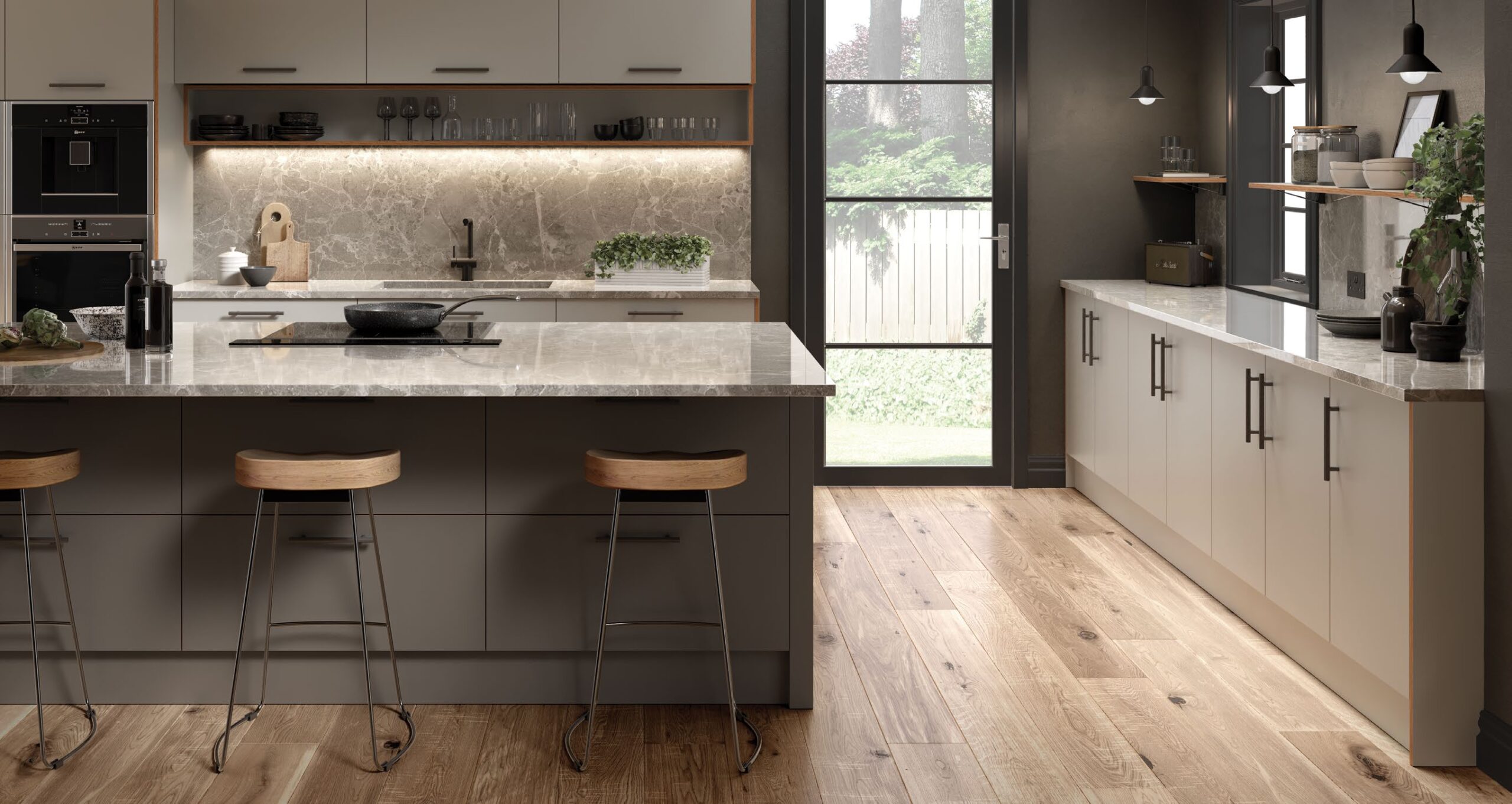 Restaurant Quartz Kitchen Countertops